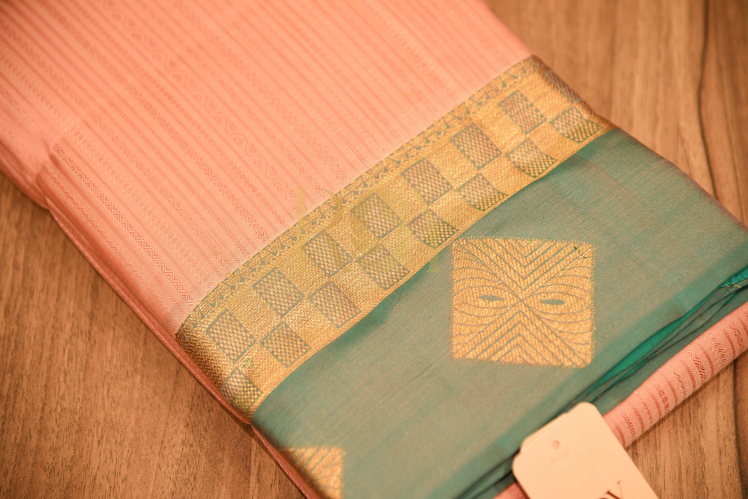 Pure silk saree Peach