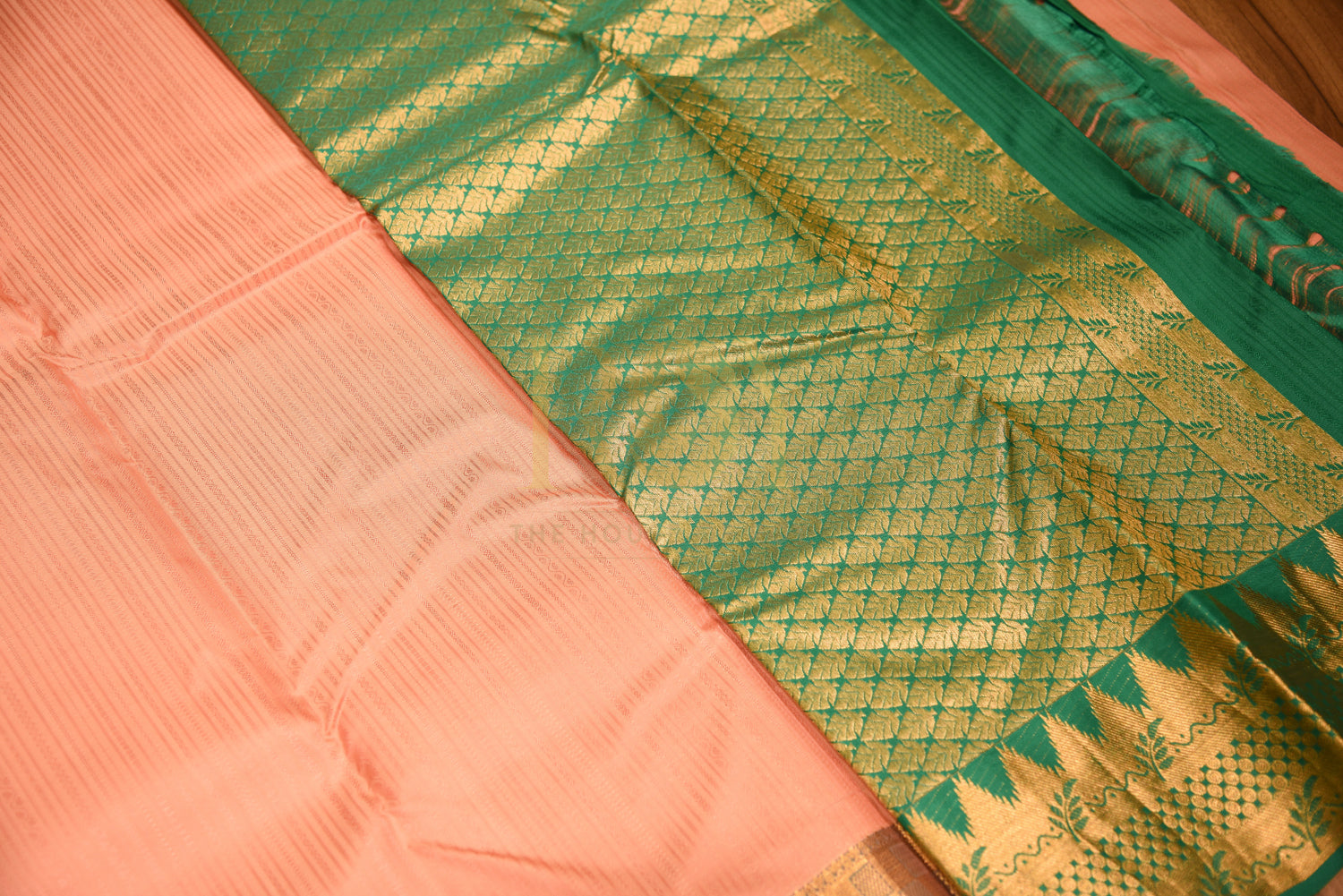 Pure silk saree Peach