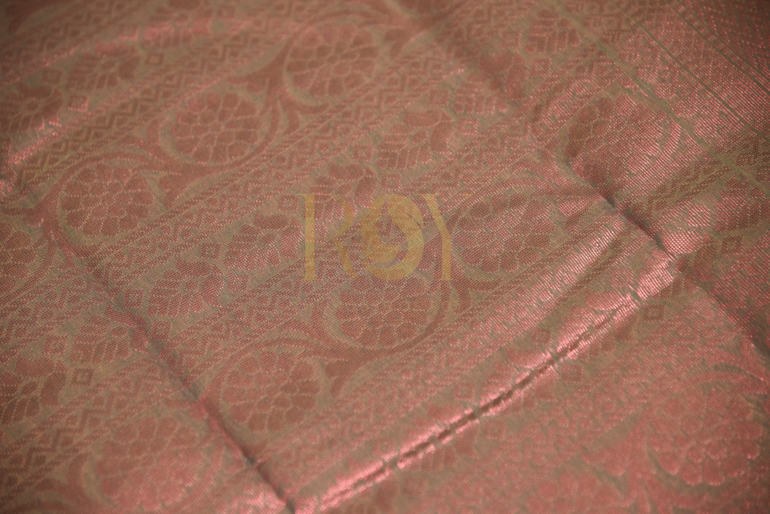 Kota cotton saree peachish pink