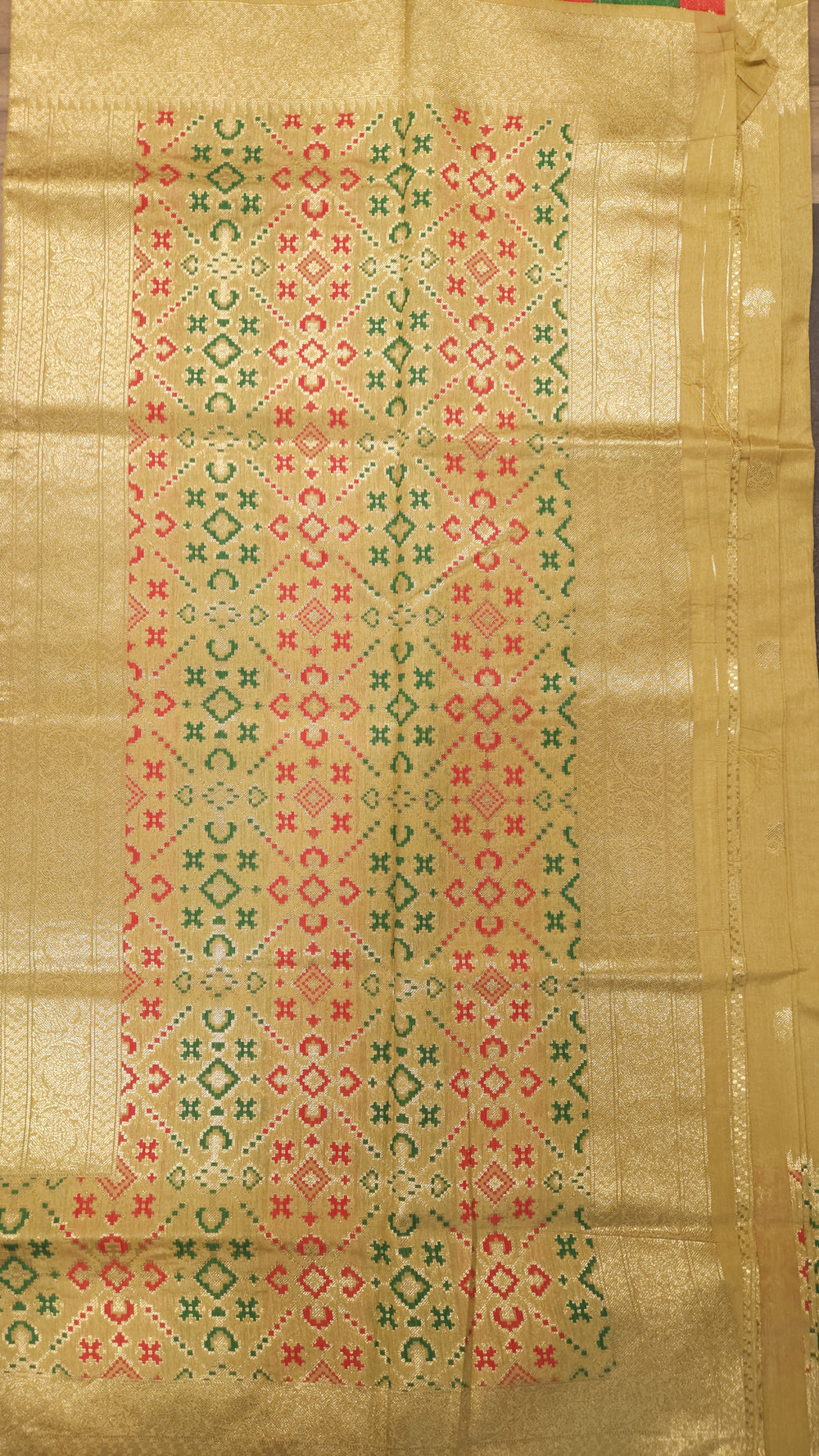 Silk Cotton Saree Beige