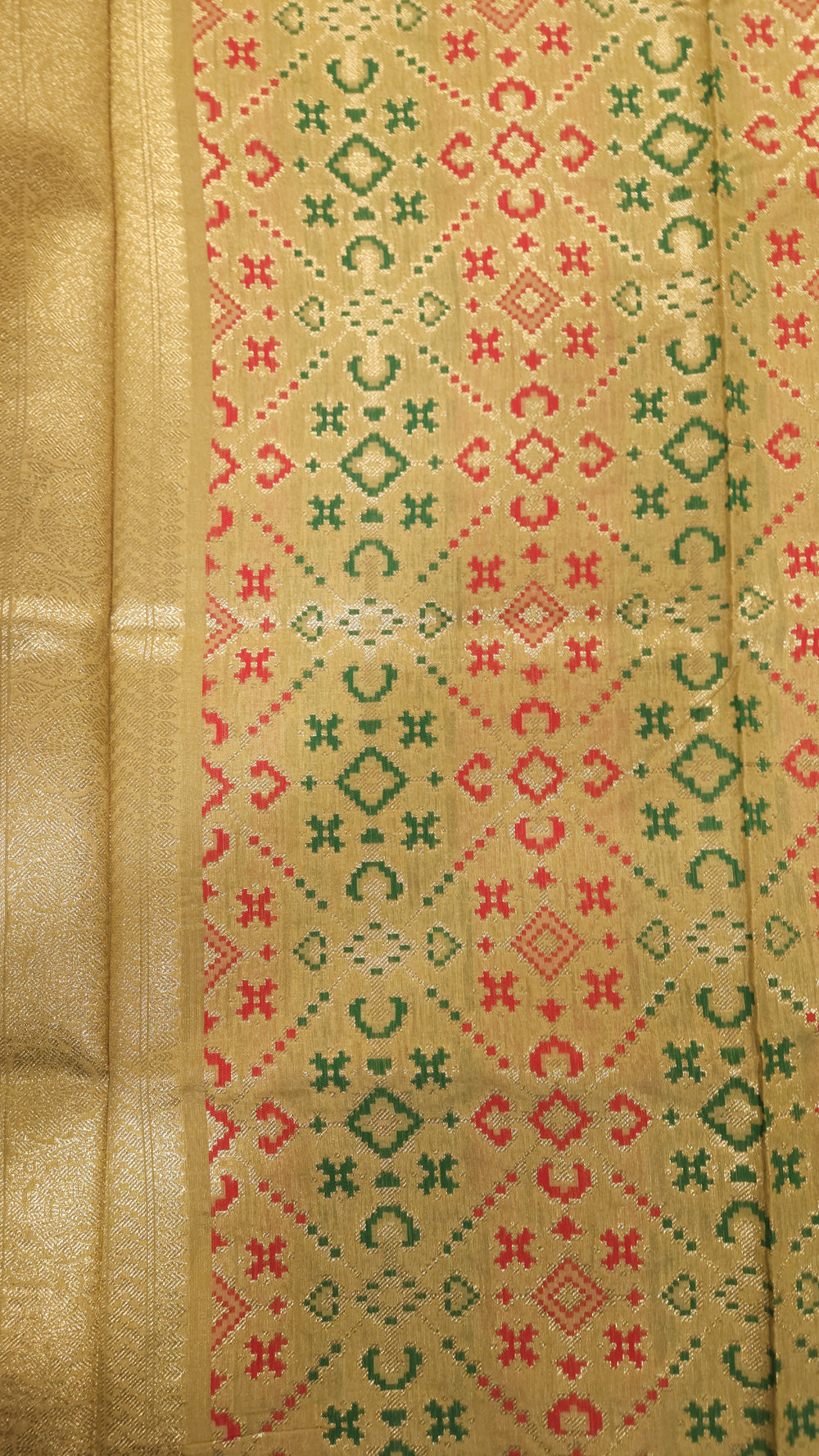 Silk Cotton Saree Beige