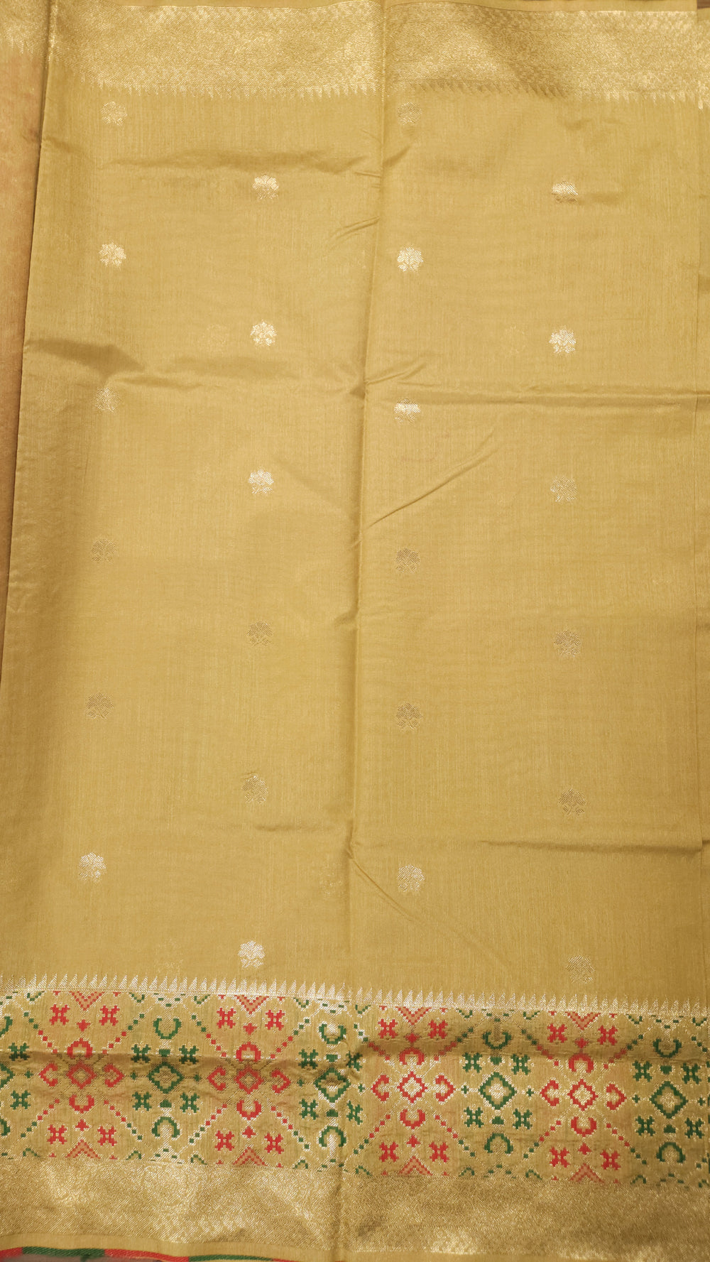 Silk Cotton Saree Beige