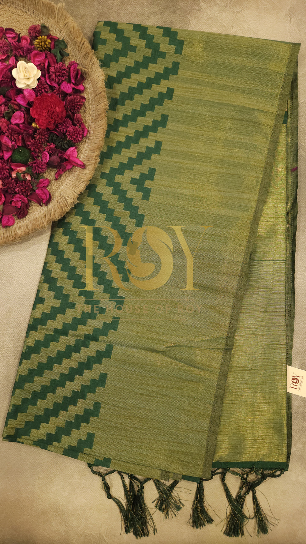 Silk cotton  forest green