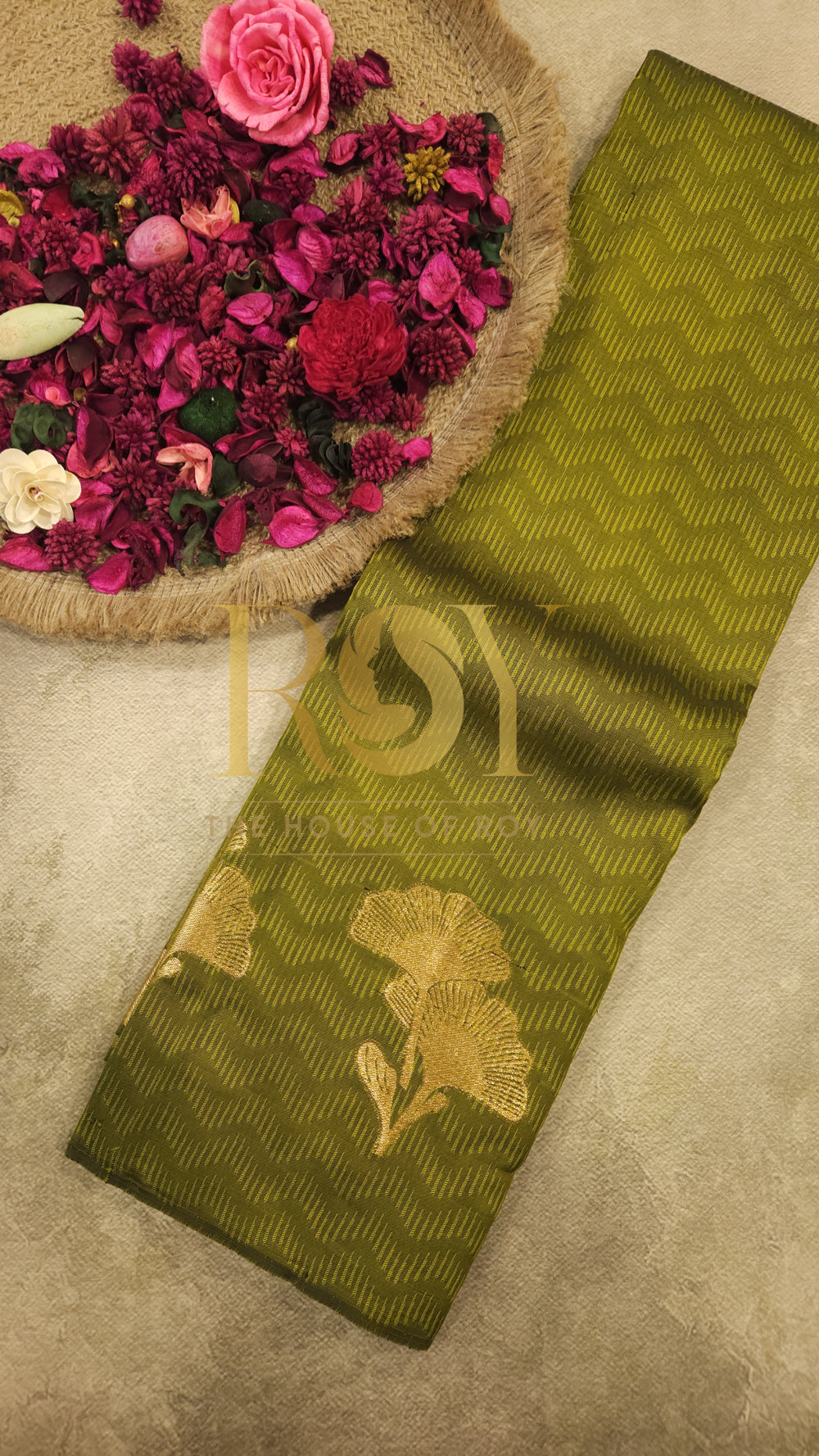 Pure soft silk Moss Green