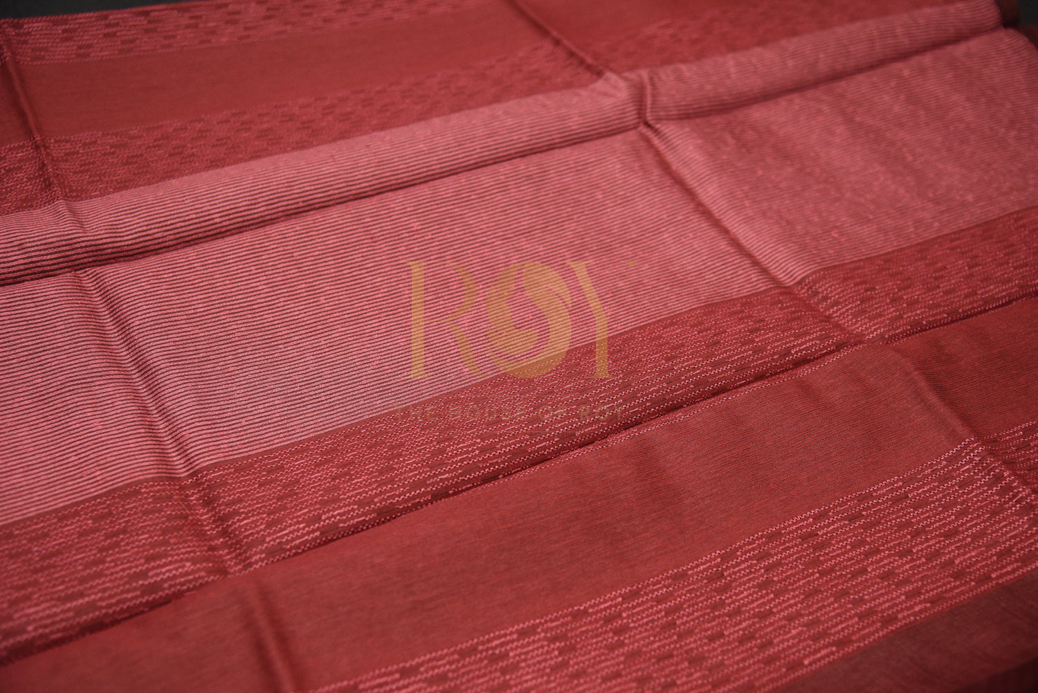 Pure Tussar silk saree  - pale red