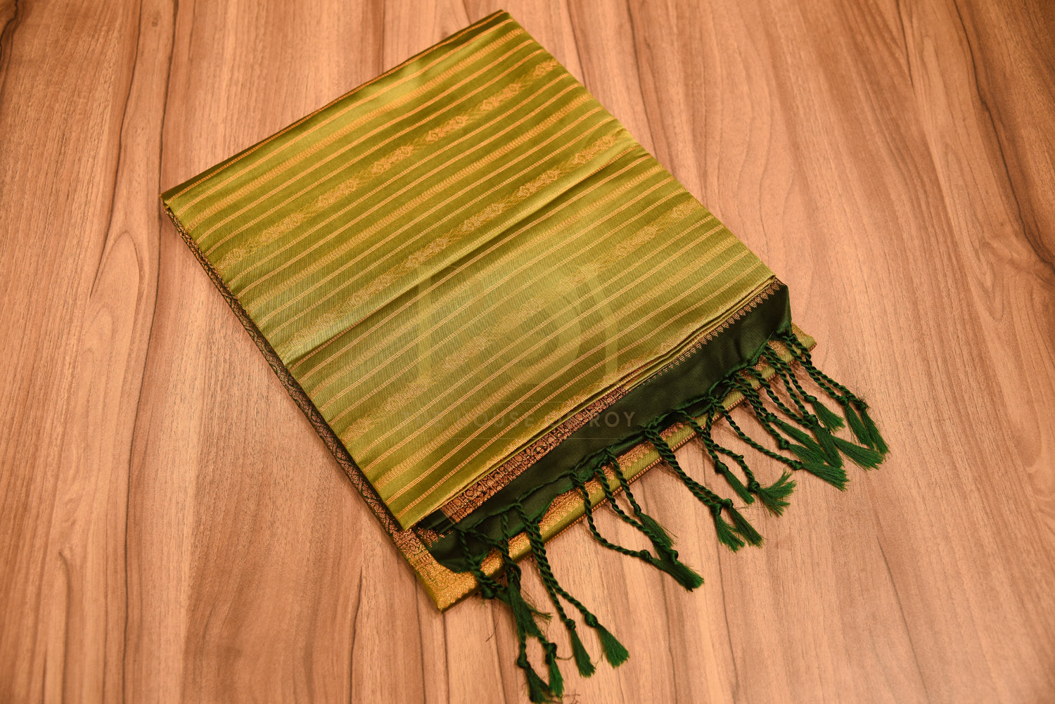 Soft silk saree with complete antique copper jari