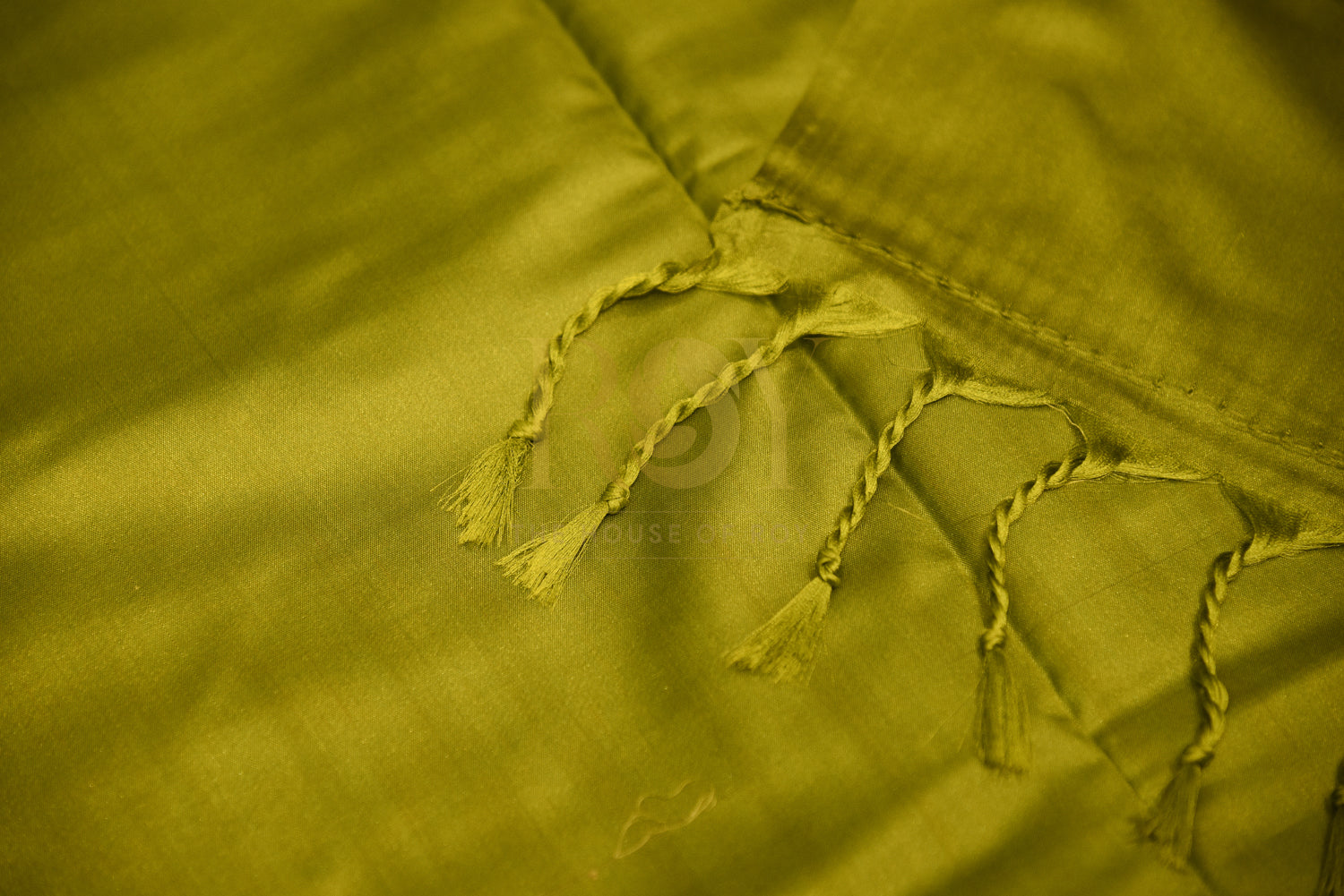 Soft silk saree with complete antique copper jari pista green