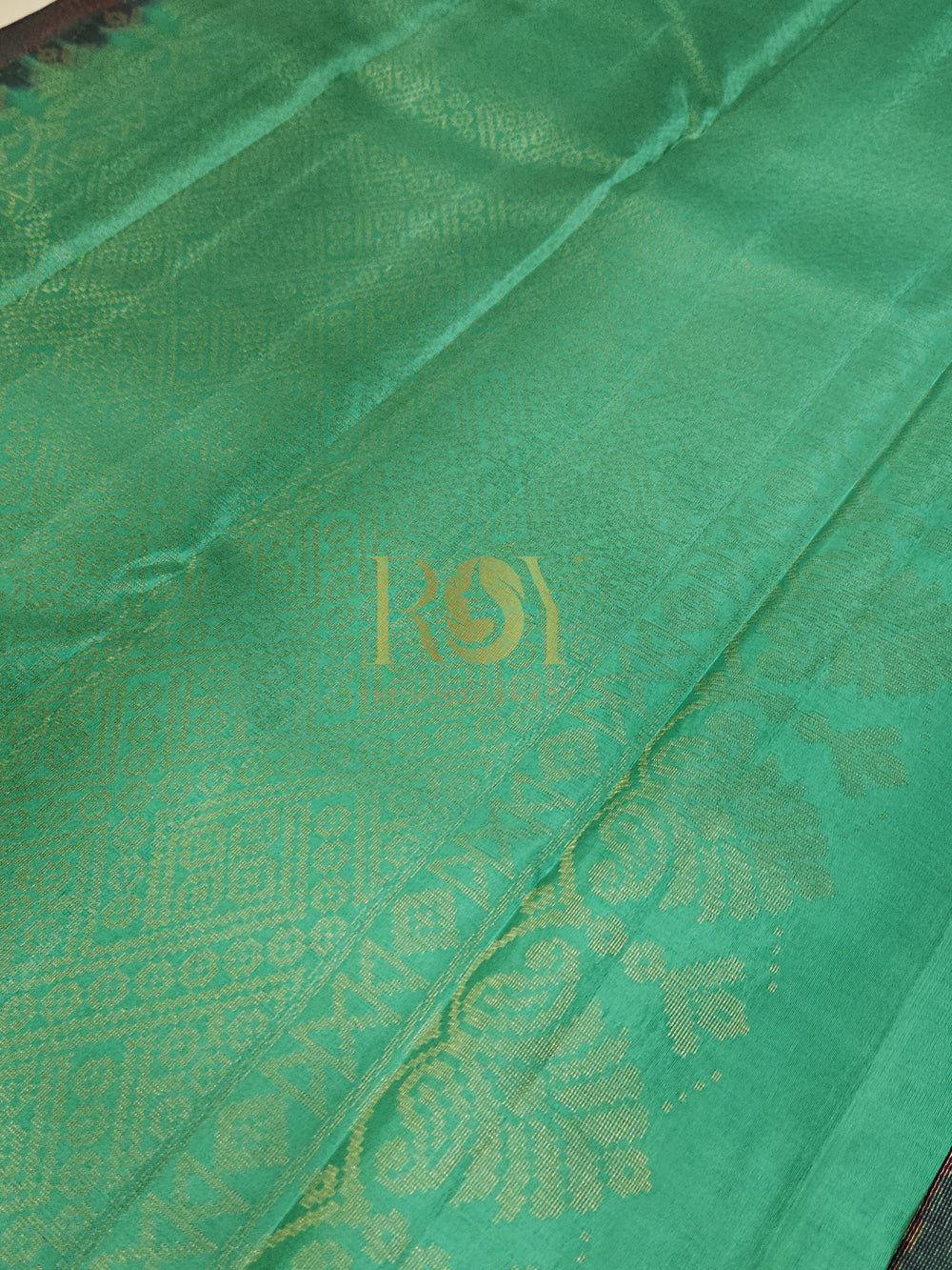 kancheepuram Teal blue saree