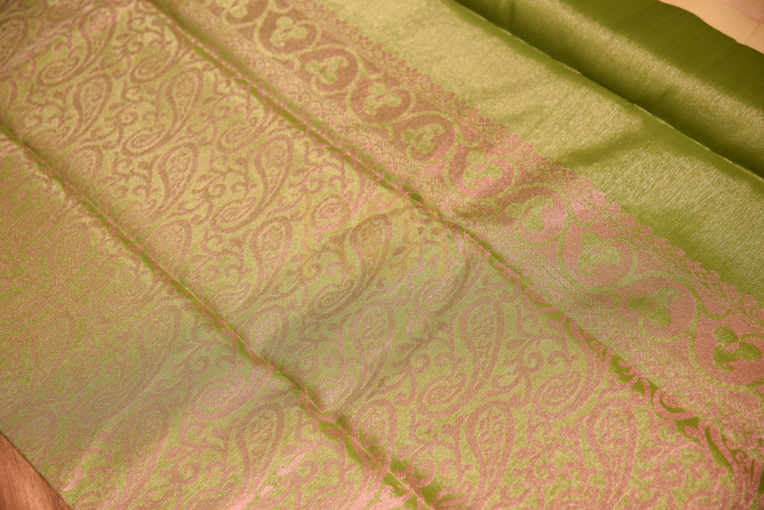 Tissue silk cotton saree beautiful pink jari