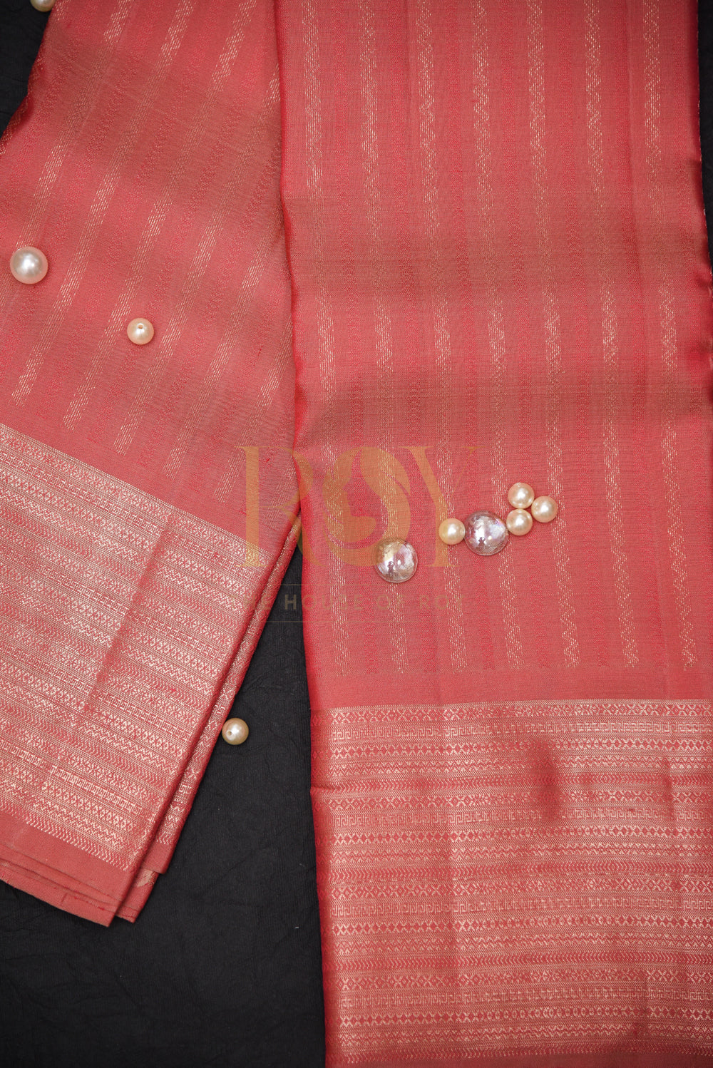 Pure Kancheepuram Silk Saree Peach Color