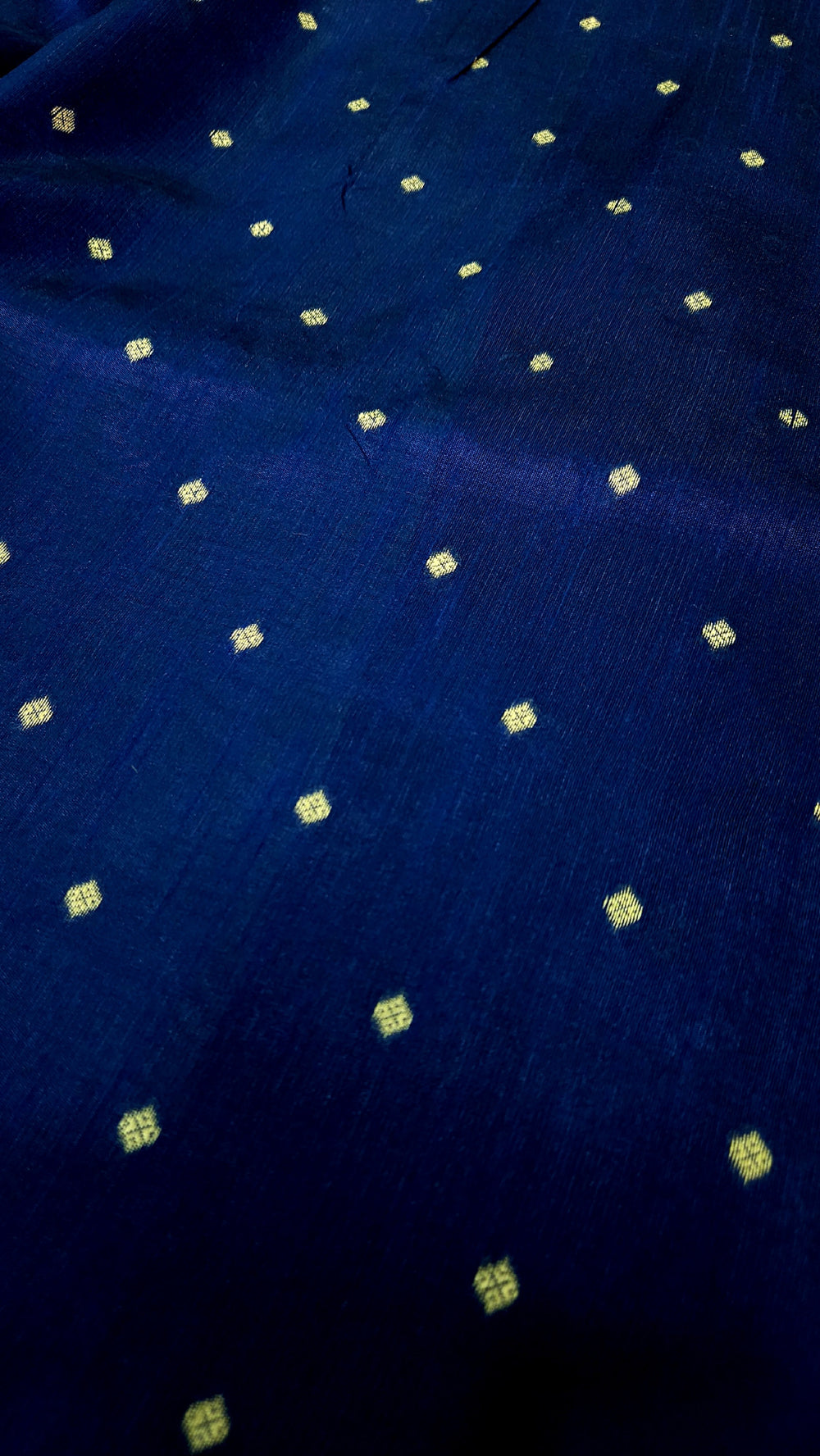 Warli Art Inspired turquoise with navy blue Cotton Saree With Exquisite Handwoven Design