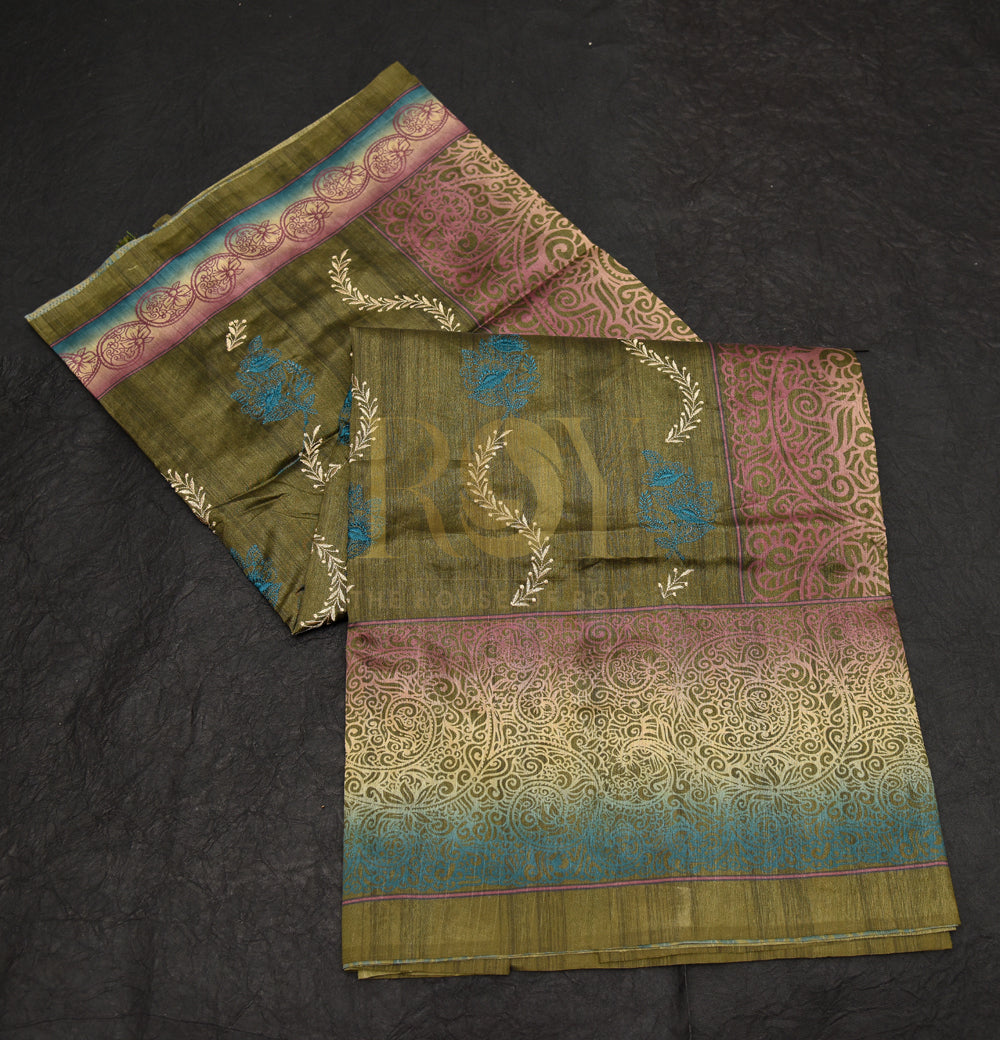 Wave raw silk saree