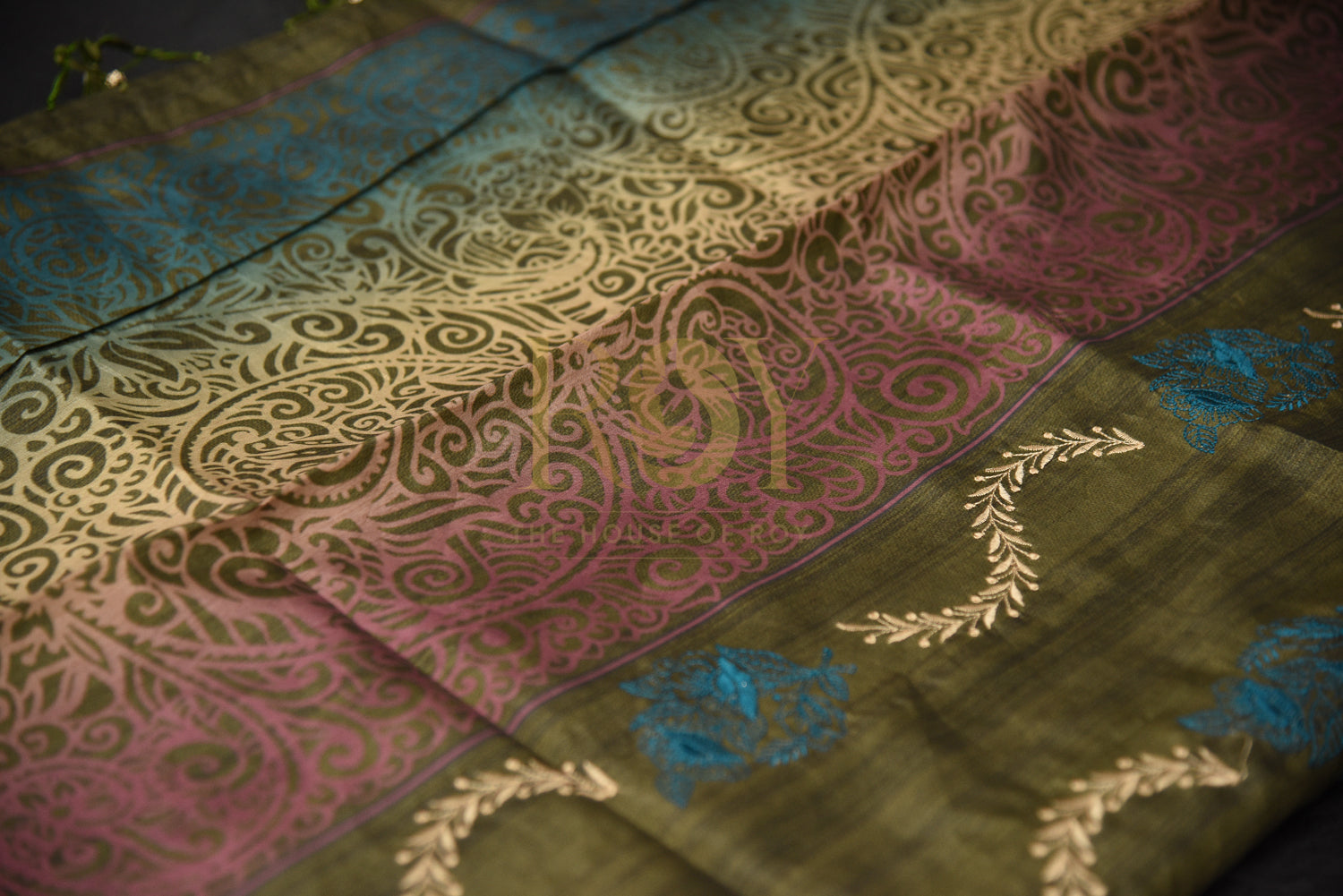 Wave raw silk saree