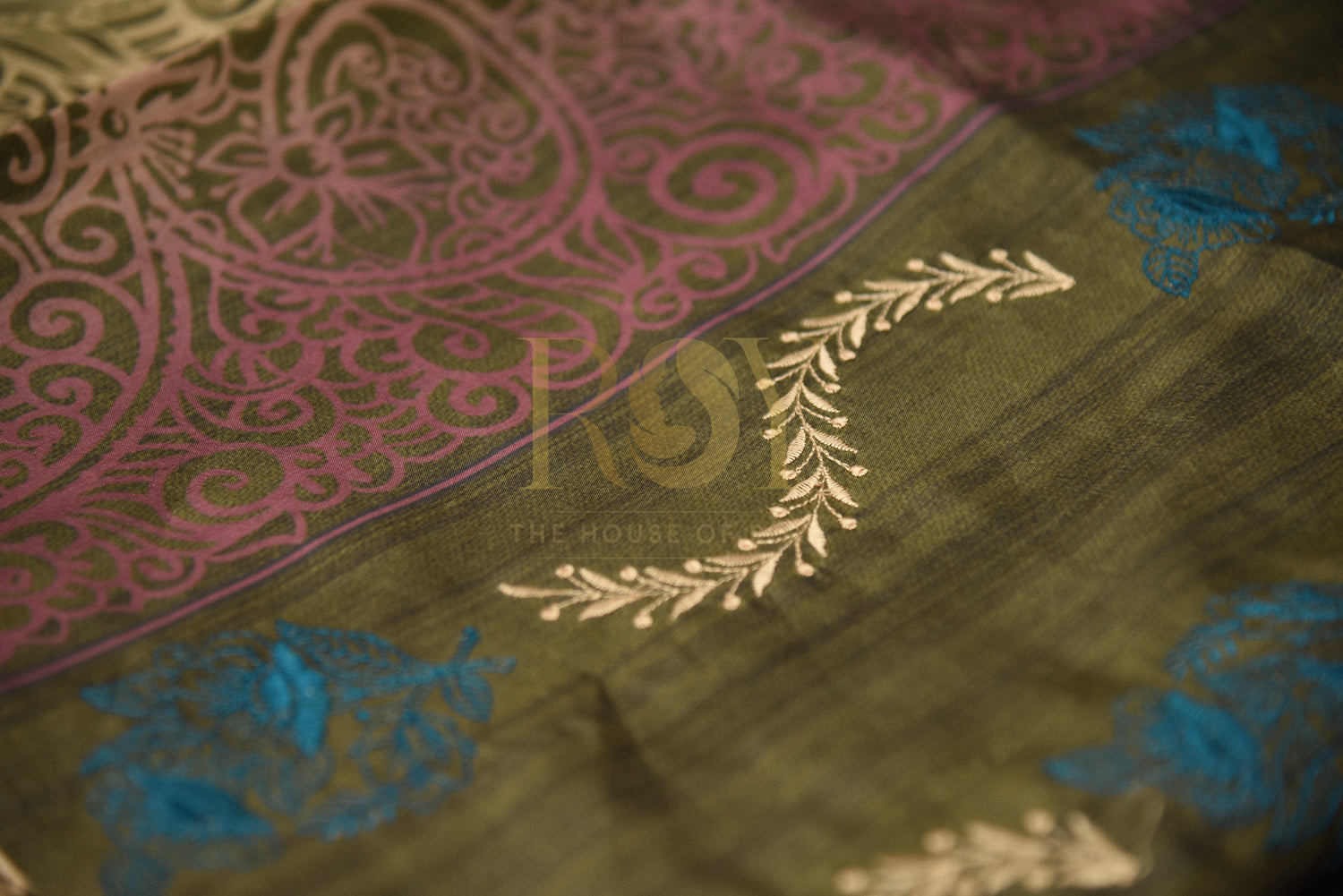 Wave raw silk saree