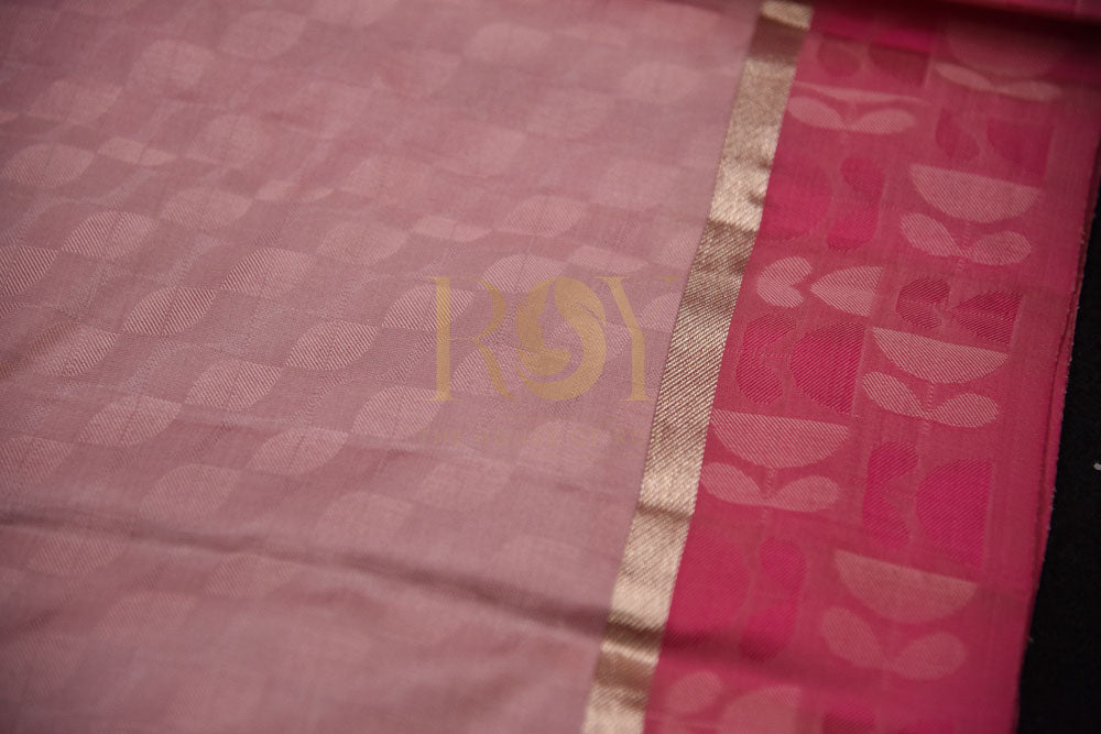 Pure  Baby pink silk saree