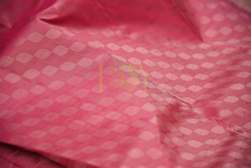 Pure  Baby pink silk saree