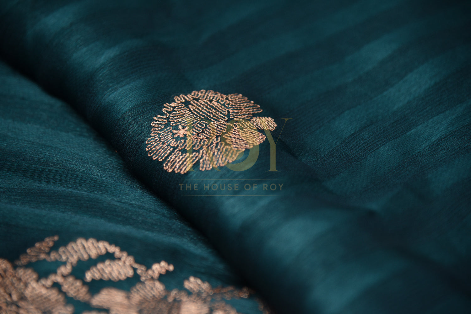 Floral Zari Embroidery With Fancy Saree