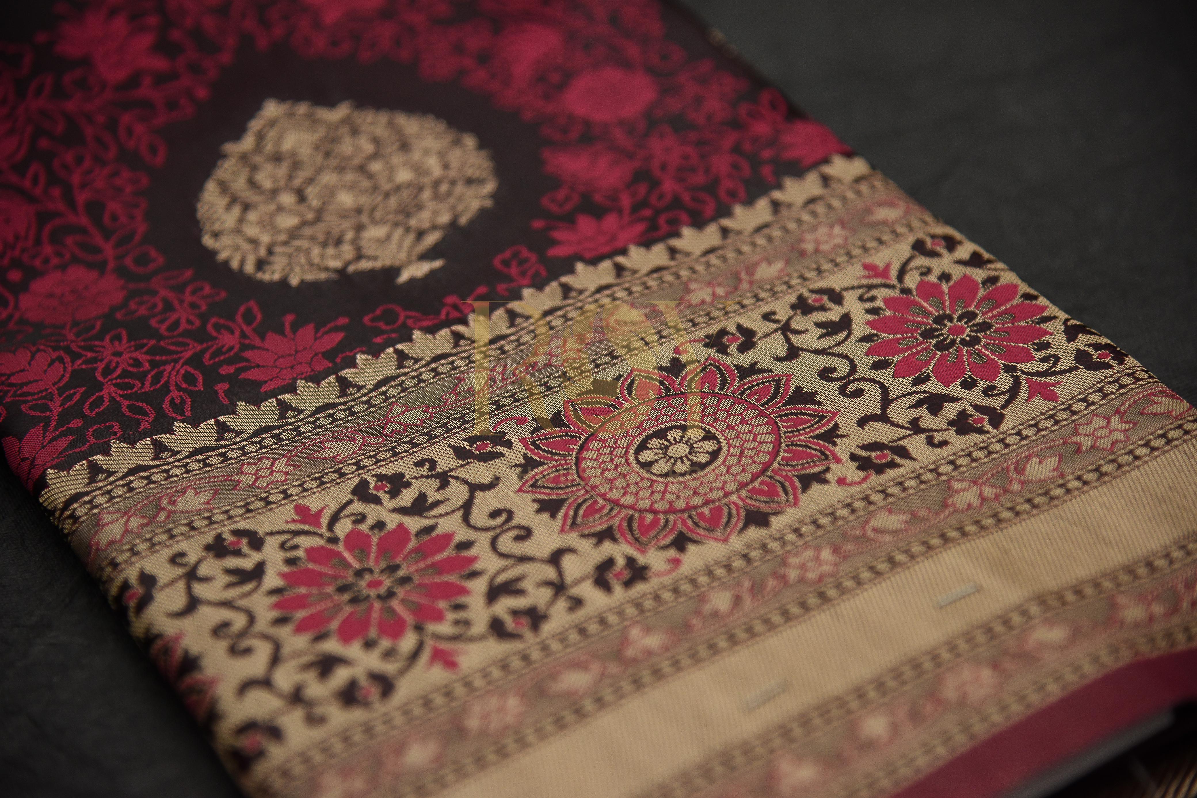 Gaji Silk Saree with Intricate Zari Work