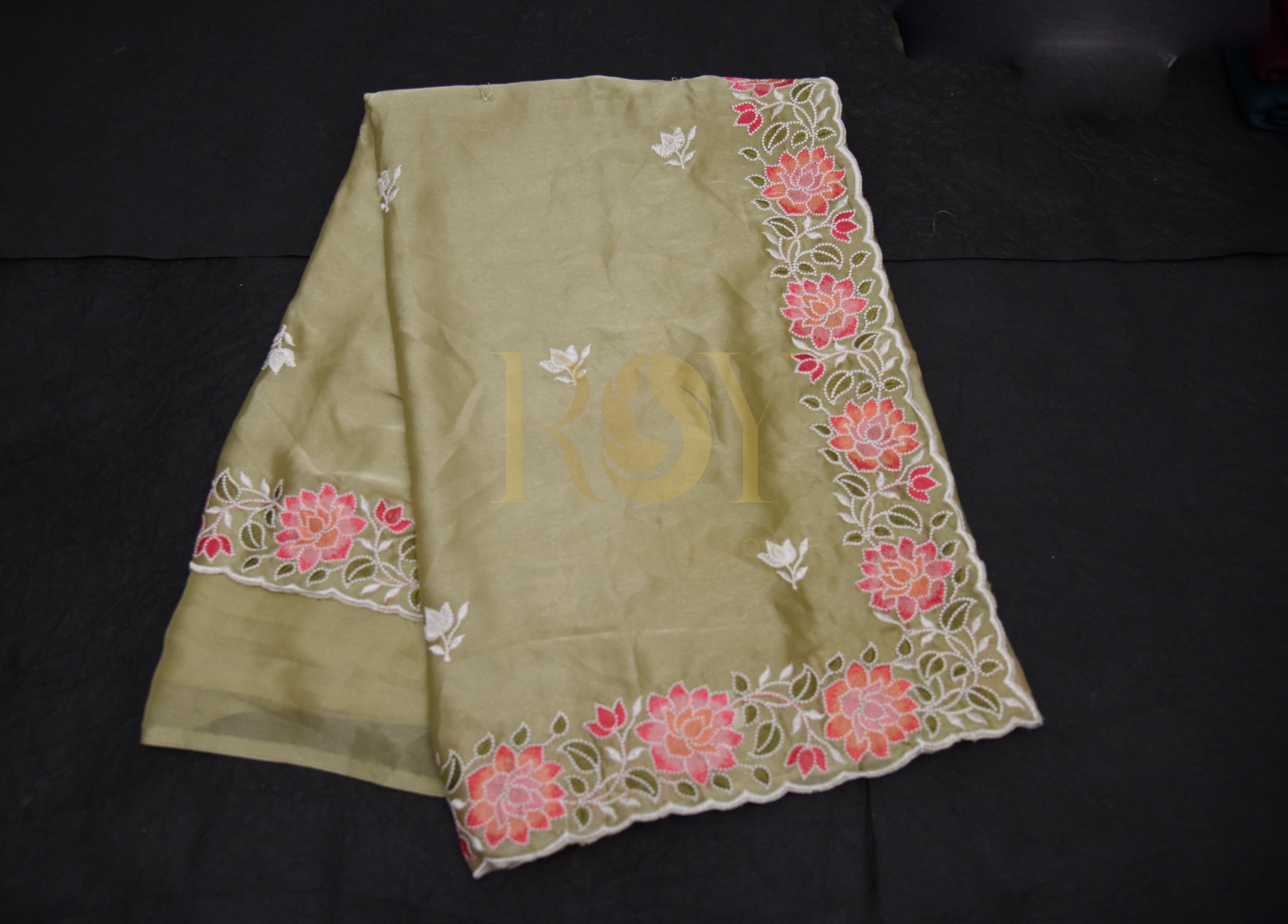 Fancy saree satin georgette