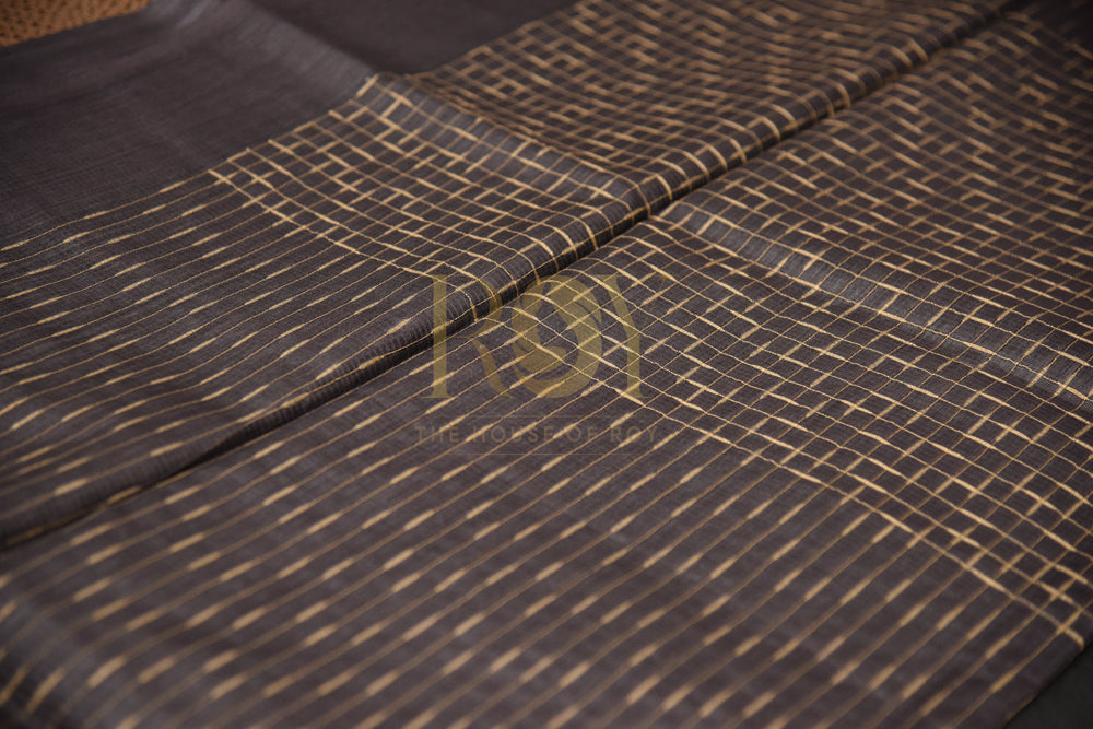 Tussar silk Deep grey